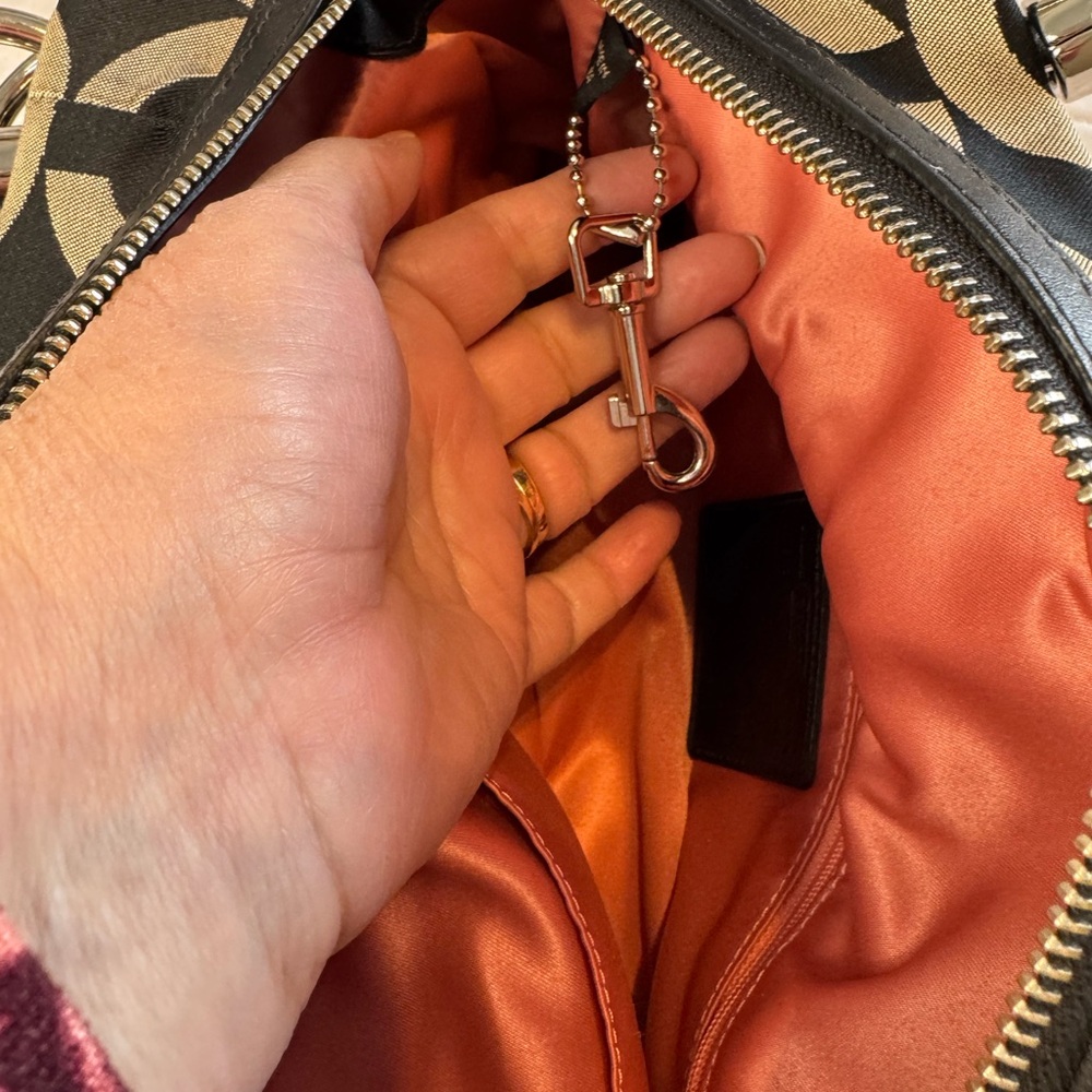 Coach Kristin Black/Gray Signature Satchel - Picture 16 of 16